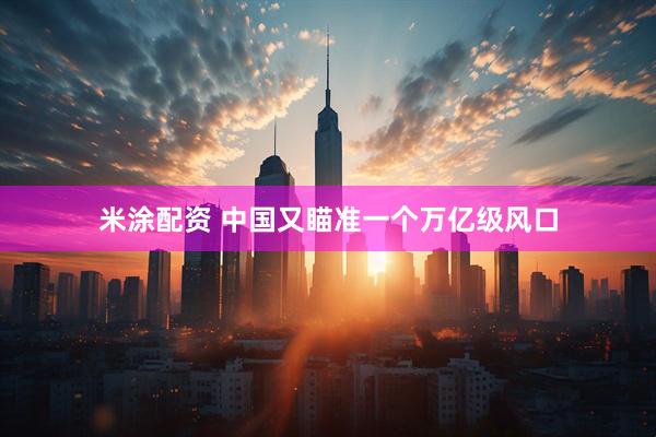 米涂配资 中国又瞄准一个万亿级风口